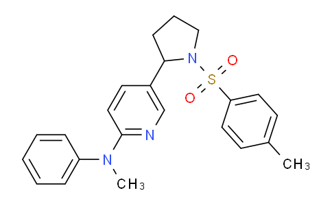 CAS No. 1352532-29-6, N-Methyl-N-phenyl-5-(1-tosylpyrrolidin-2-yl)pyridin-2-amine