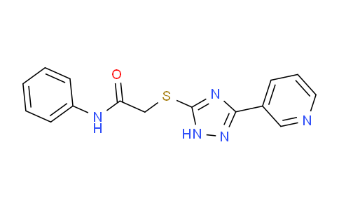 CAS No. 332157-94-5, N-Phenyl-2-((3-(pyridin-3-yl)-1H-1,2,4-triazol-5-yl)thio)acetamide