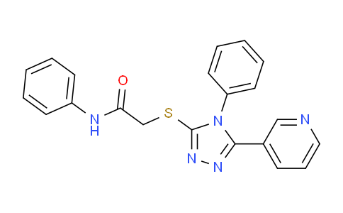 CAS No. 332385-31-6, N-Phenyl-2-((4-phenyl-5-(pyridin-3-yl)-4H-1,2,4-triazol-3-yl)thio)acetamide