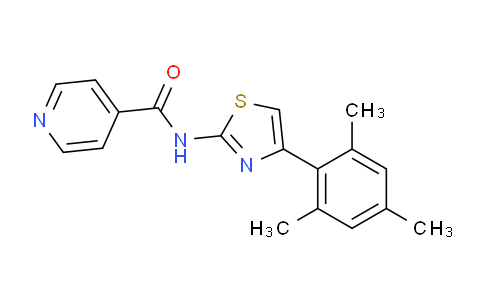 CAS No. 849513-58-2, N-[4-(2,4,6-trimethylphenyl)-2-thiazolyl]-4-pyridinecarboxamide