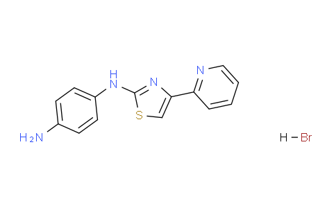 CAS No. 1185302-23-1, N1-(4-(Pyridin-2-yl)thiazol-2-yl)benzene-1,4-diamine hydrobromide