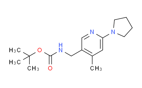 CAS No. 1355231-65-0, tert-Butyl ((4-methyl-6-(pyrrolidin-1-yl)pyridin-3-yl)methyl)carbamate