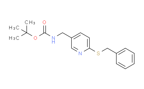 CAS No. 1355223-87-8, tert-Butyl ((6-(benzylthio)pyridin-3-yl)methyl)carbamate