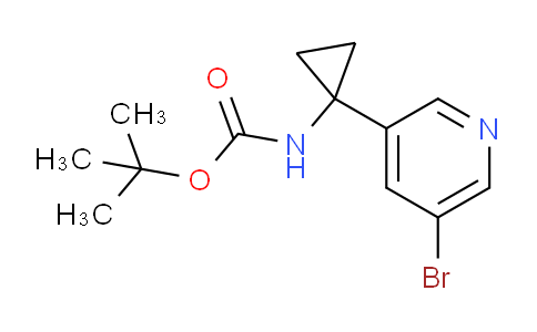 CAS No. 1936613-80-7, tert-Butyl (1-(5-bromopyridin-3-yl)cyclopropyl)carbamate