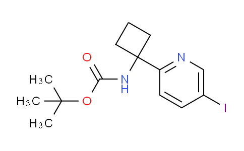 CAS No. 1257637-95-8, tert-Butyl (1-(5-iodopyridin-2-yl)cyclobutyl)carbamate