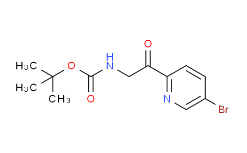 CAS No. 950176-70-2, tert-Butyl (2-(5-bromopyridin-2-yl)-2-oxoethyl)carbamate