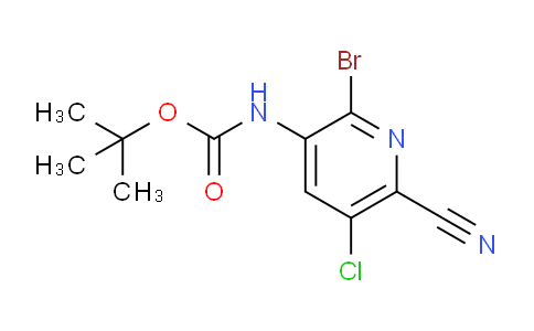CAS No. 488713-28-6, tert-Butyl (2-bromo-5-chloro-6-cyanopyridin-3-yl)carbamate