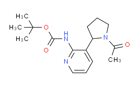 CAS No. 1352517-61-3, tert-Butyl (3-(1-acetylpyrrolidin-2-yl)pyridin-2-yl)carbamate