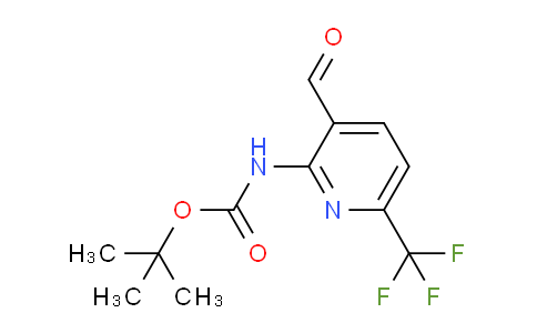 CAS No. 1437385-47-1, tert-Butyl (3-formyl-6-(trifluoromethyl)pyridin-2-yl)carbamate
