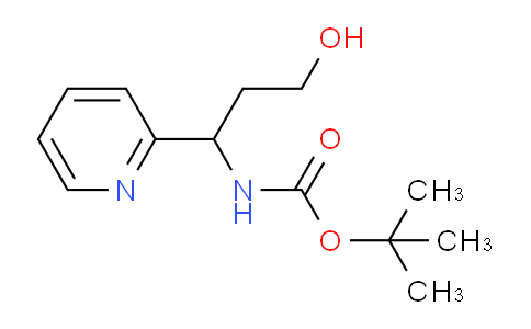 CAS No. 886504-20-7, tert-Butyl (3-hydroxy-1-(pyridin-2-yl)propyl)carbamate