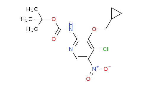 CAS No. 1956332-38-9, tert-Butyl (4-chloro-3-(cyclopropylmethoxy)-5-nitropyridin-2-yl)carbamate
