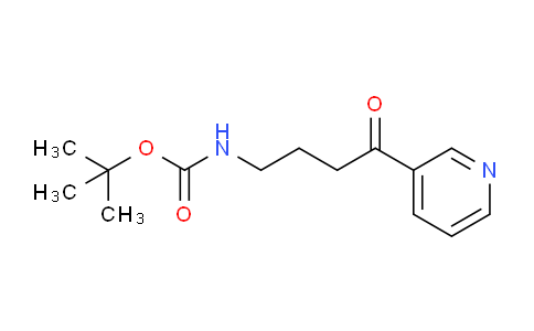 CAS No. 1134327-87-9, tert-Butyl (4-oxo-4-(pyridin-3-yl)butyl)carbamate