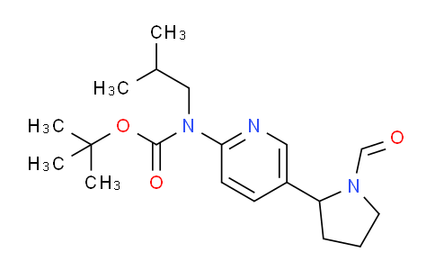CAS No. 1352494-24-6, tert-Butyl (5-(1-formylpyrrolidin-2-yl)pyridin-2-yl)(isobutyl)carbamate