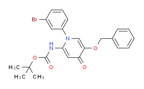 CAS No. 1632286-20-4, tert-Butyl (5-(benzyloxy)-1-(3-bromophenyl)-4-oxo-1,4-dihydropyridin-2-yl)carbamate