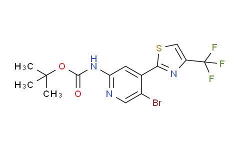 CAS No. 1186111-35-2, tert-Butyl (5-bromo-4-(4-(trifluoromethyl)thiazol-2-yl)pyridin-2-yl)carbamate