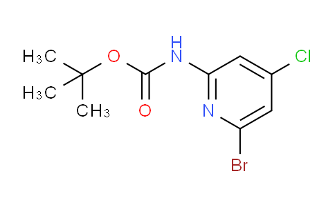 CAS No. 1206247-91-7, tert-Butyl (6-bromo-4-chloropyridin-2-yl)carbamate