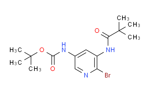 CAS No. 1142192-53-7, tert-Butyl (6-bromo-5-pivalamidopyridin-3-yl)carbamate