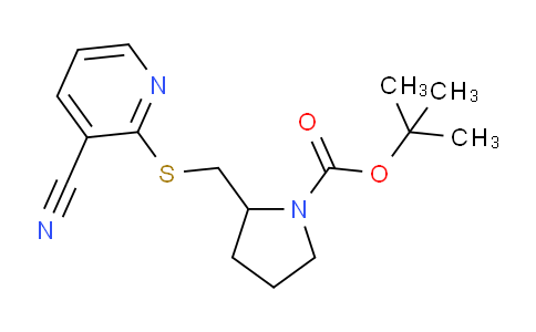 CAS No. 1353978-84-3, tert-Butyl 2-(((3-cyanopyridin-2-yl)thio)methyl)pyrrolidine-1-carboxylate