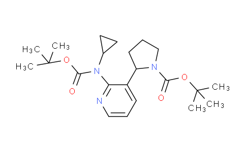 CAS No. 1352504-50-7, tert-Butyl 2-(2-((tert-butoxycarbonyl)(cyclopropyl)amino)pyridin-3-yl)pyrrolidine-1-carboxylate