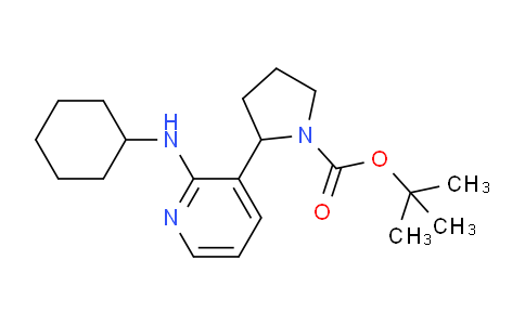 MC664215 | 1352482-45-1 | tert-Butyl 2-(2-(cyclohexylamino)pyridin-3-yl)pyrrolidine-1-carboxylate