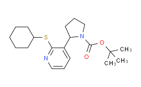 1352494-35-9 | tert-Butyl 2-(2-(cyclohexylthio)pyridin-3-yl)pyrrolidine-1-carboxylate