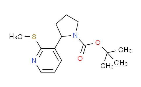 CAS No. 1352537-89-3, tert-Butyl 2-(2-(methylthio)pyridin-3-yl)pyrrolidine-1-carboxylate