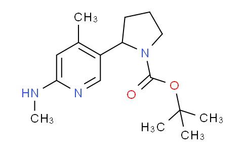CAS No. 1352490-55-1, tert-Butyl 2-(4-methyl-6-(methylamino)pyridin-3-yl)pyrrolidine-1-carboxylate