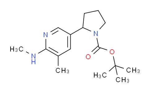 CAS No. 1352516-33-6, tert-Butyl 2-(5-methyl-6-(methylamino)pyridin-3-yl)pyrrolidine-1-carboxylate