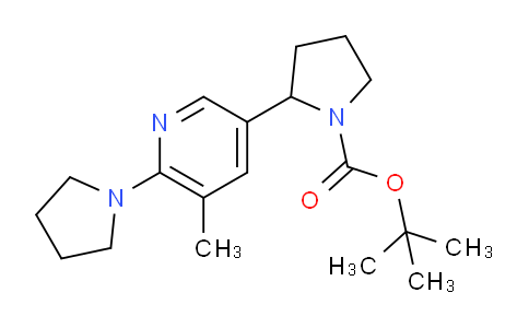 MC664242 | 1352499-53-6 | tert-Butyl 2-(5-methyl-6-(pyrrolidin-1-yl)pyridin-3-yl)pyrrolidine-1-carboxylate