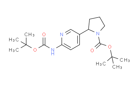 CAS No. 1352501-30-4, tert-Butyl 2-(6-((tert-butoxycarbonyl)amino)pyridin-3-yl)pyrrolidine-1-carboxylate