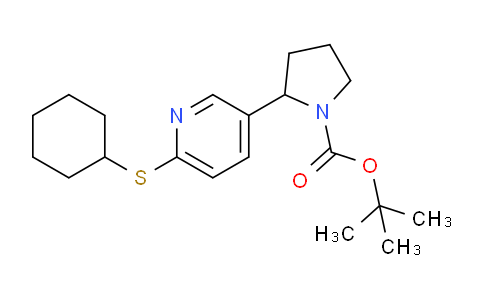 MC664247 | 1352493-15-2 | tert-Butyl 2-(6-(cyclohexylthio)pyridin-3-yl)pyrrolidine-1-carboxylate