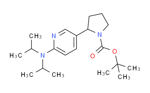 CAS No. 1352526-85-2, tert-Butyl 2-(6-(diisopropylamino)pyridin-3-yl)pyrrolidine-1-carboxylate