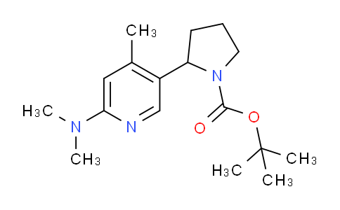 CAS No. 1352537-64-4, tert-Butyl 2-(6-(dimethylamino)-4-methylpyridin-3-yl)pyrrolidine-1-carboxylate