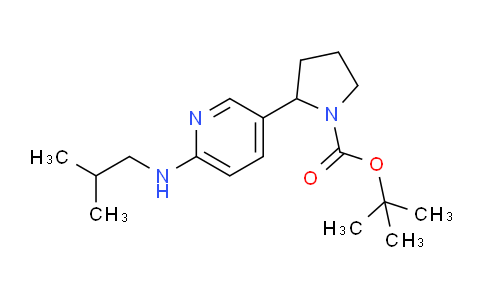 CAS No. 1352509-36-4, tert-Butyl 2-(6-(isobutylamino)pyridin-3-yl)pyrrolidine-1-carboxylate