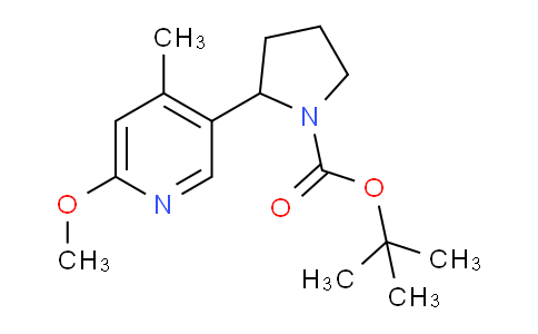 CAS No. 1352538-02-3, tert-Butyl 2-(6-methoxy-4-methylpyridin-3-yl)pyrrolidine-1-carboxylate