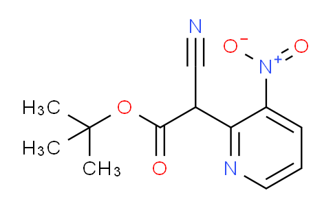 CAS No. 123846-70-8, tert-Butyl 2-cyano-2-(3-nitropyridin-2-yl)acetate