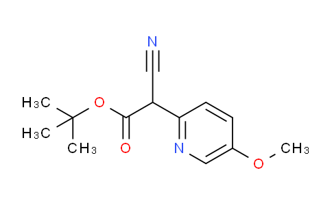 CAS No. 1334784-81-4, tert-Butyl 2-cyano-2-(5-methoxypyridin-2-yl)acetate