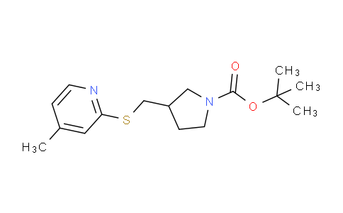 CAS No. 1353963-43-5, tert-Butyl 3-(((4-methylpyridin-2-yl)thio)methyl)pyrrolidine-1-carboxylate