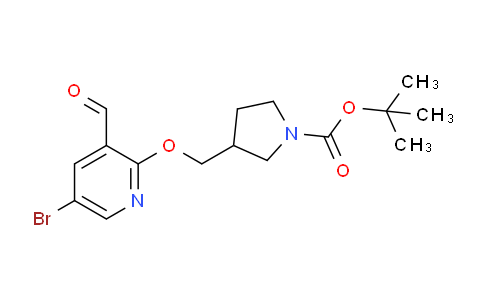 CAS No. 1203499-20-0, tert-Butyl 3-(((5-bromo-3-formylpyridin-2-yl)oxy)methyl)pyrrolidine-1-carboxylate