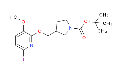 CAS No. 1186311-18-1, tert-Butyl 3-(((6-iodo-3-methoxypyridin-2-yl)oxy)methyl)pyrrolidine-1-carboxylate