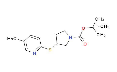 CAS No. 1353954-78-5, tert-Butyl 3-((5-methylpyridin-2-yl)thio)pyrrolidine-1-carboxylate