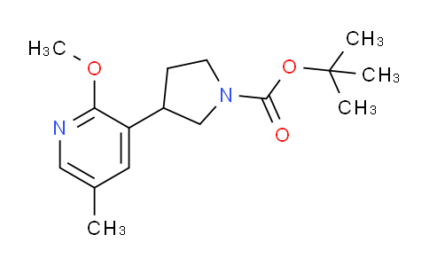 CAS No. 1228665-86-8, tert-Butyl 3-(2-methoxy-5-methylpyridin-3-yl)pyrrolidine-1-carboxylate
