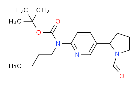 CAS No. 1352509-72-8, tert-Butyl butyl(5-(1-formylpyrrolidin-2-yl)pyridin-2-yl)carbamate