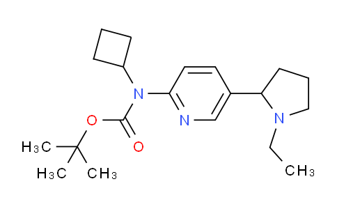 CAS No. 1352511-76-2, tert-Butyl cyclobutyl(5-(1-ethylpyrrolidin-2-yl)pyridin-2-yl)carbamate