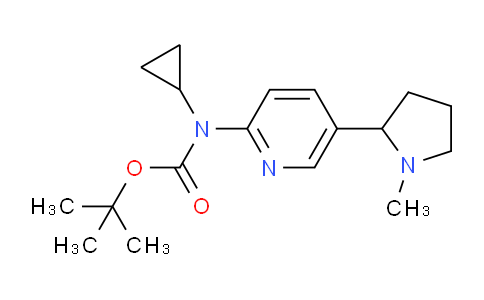 CAS No. 1352490-44-8, tert-Butyl cyclopropyl(5-(1-methylpyrrolidin-2-yl)pyridin-2-yl)carbamate