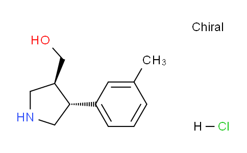 CAS No. 1217825-86-9, ((3S,4R)-4-(m-Tolyl)pyrrolidin-3-yl)methanol hydrochloride