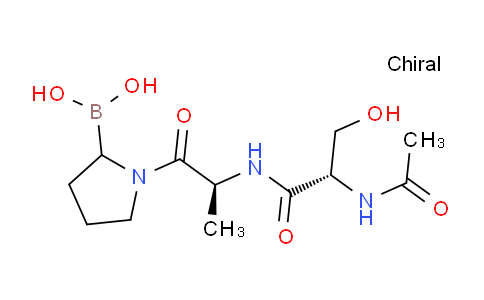 CAS No. 915283-86-2, (1-((S)-2-((S)-2-Acetamido-3-hydroxypropanamido)propanoyl)pyrrolidin-2-yl)boronic acid