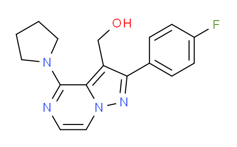CAS No. 1707603-50-6, (2-(4-Fluorophenyl)-4-(pyrrolidin-1-yl)pyrazolo[1,5-a]pyrazin-3-yl)methanol