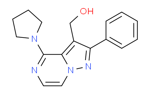 CAS No. 1708288-92-9, (2-Phenyl-4-(pyrrolidin-1-yl)pyrazolo[1,5-a]pyrazin-3-yl)methanol