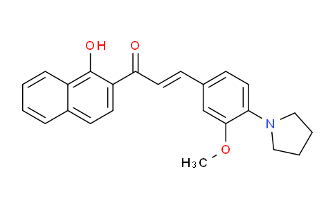 CAS No. 1353224-57-3, (2E)-1-(1-Hydroxynaphthalen-2-yl)-3-[3-methoxy-4-(pyrrolidin-1-yl)phenyl]prop-2-en-1-one